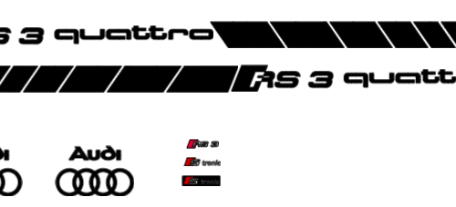 Pack de pegatinas diseñadas a medida para Audi RS3