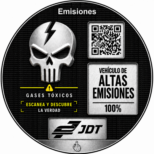 Pegatina Gases Tóxicos con QR | Escanea y descubre frases aleatorias