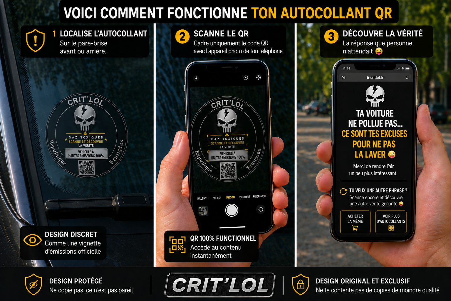 Comment fonctionne le sticker émissions QR pour voiture et moto