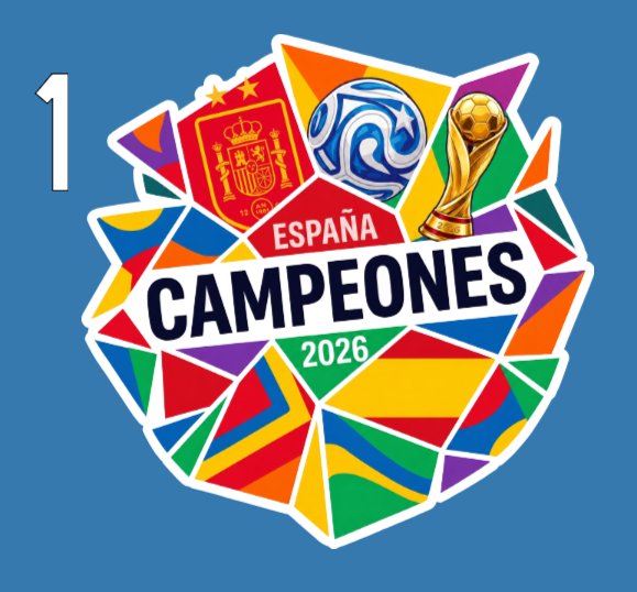 Pegatina España campeona del mundo 2026 – Segunda estrella - Imagen 2