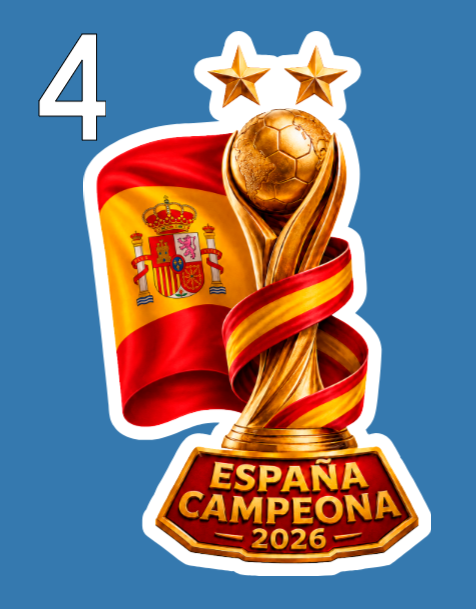 Pegatina España campeona del mundo 2026 – Segunda estrella - Imagen 5