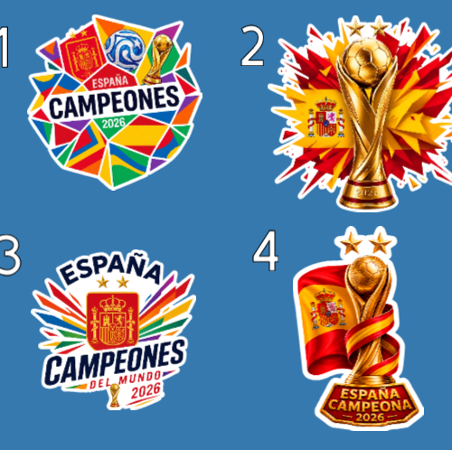 Pegatina España campeona del mundo 2026 – Segunda estrella
