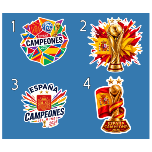 Pegatina España campeona del mundo 2026 – Segunda estrella