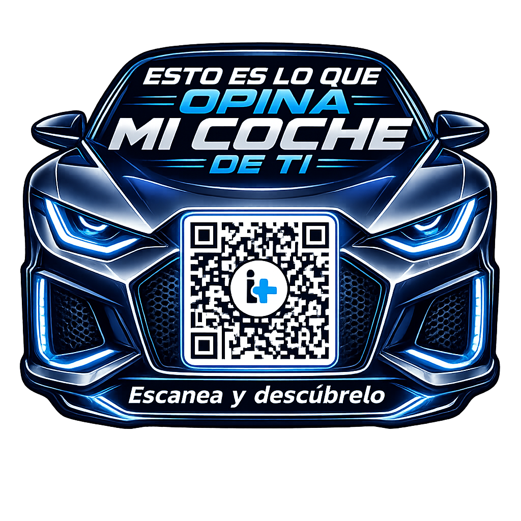 Pegatina Esto opina mi coche de ti con código QR interactivo