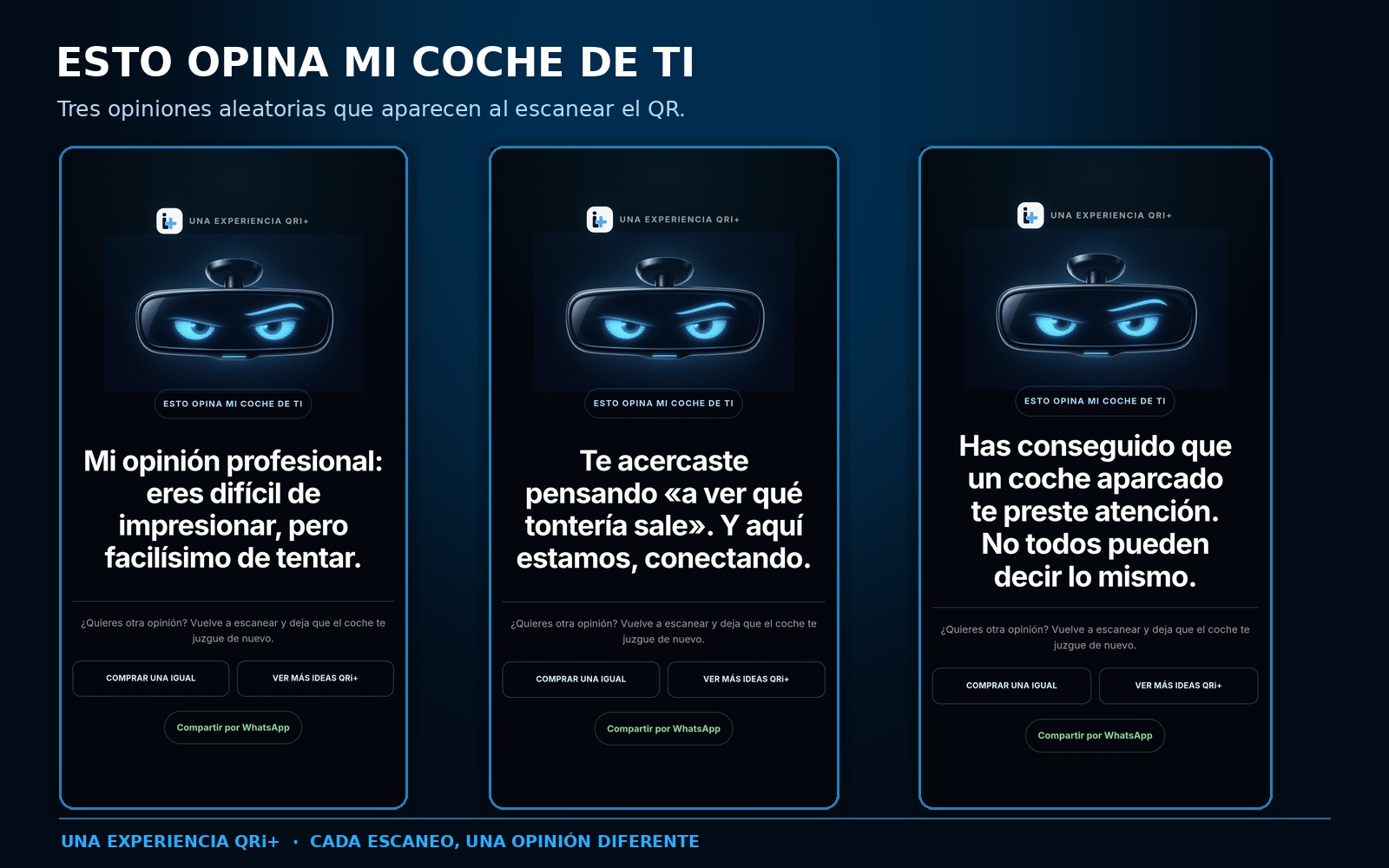 Pegatina “Esto opina mi coche de ti” con QR interactivo - Imagen 5