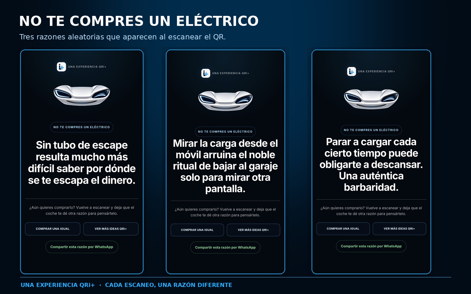 Pegatina “No te compres un eléctrico” con QR interactivo - Imagen 3