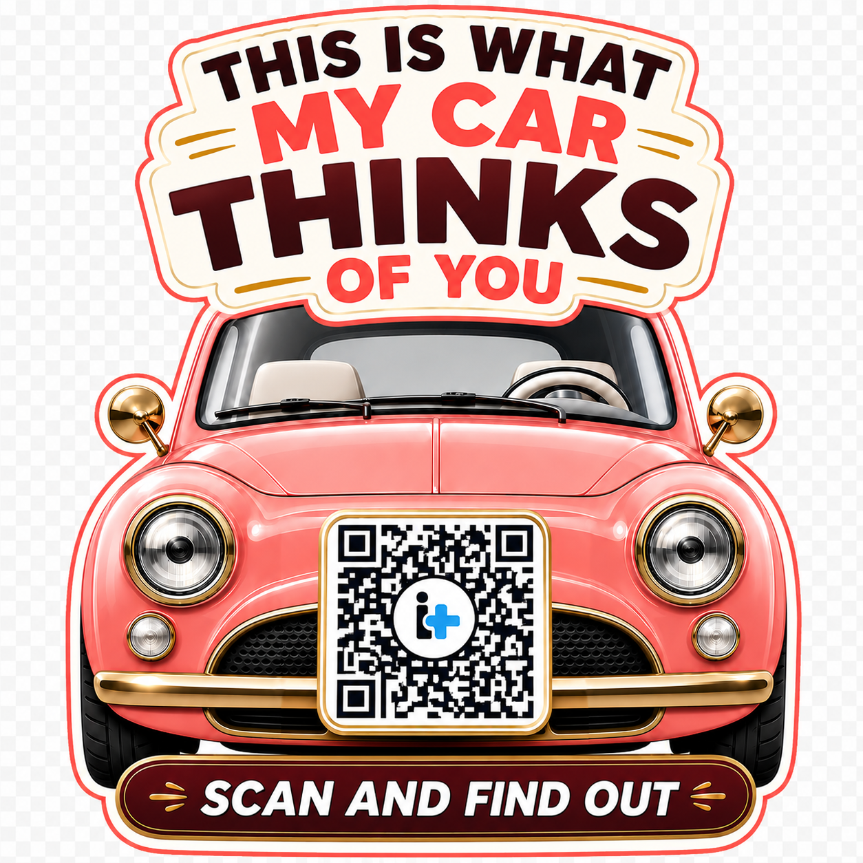 “What my car thinks of you” interactive QR sticker - Imagen 4